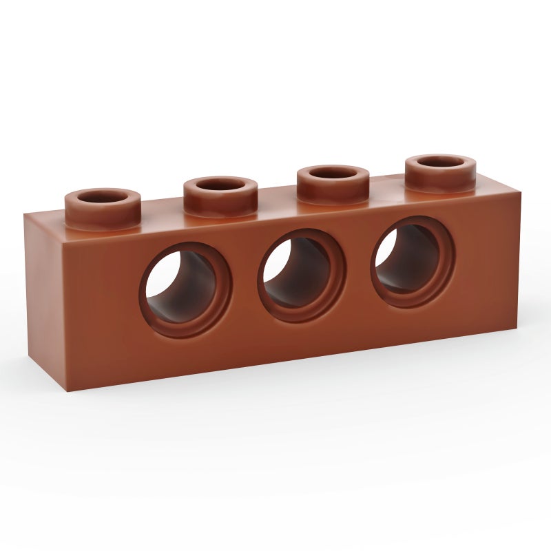 100G Compatible Lego 3701 Blocks 1X 4 With 3 Holes Brick Diy Small Particle Puzzle Moc Parts - Image 5